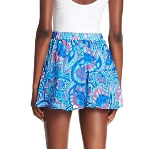 Show Me Your Mumu Carlos Swing Shorts Blue Paisley